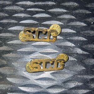 Gold SCG or School Crossing Guard Pins (for NYPD) like Brooches